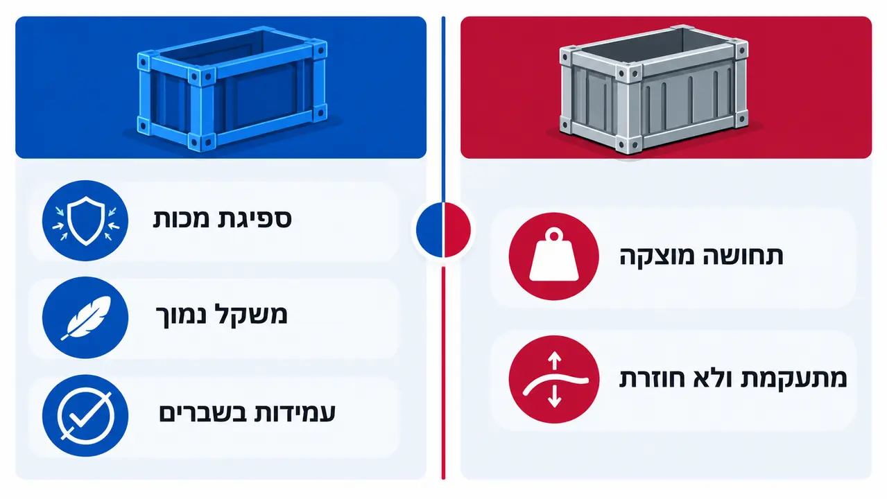 פלסטיק או מתכת, מה חזק יותר לעבודה בשטח
