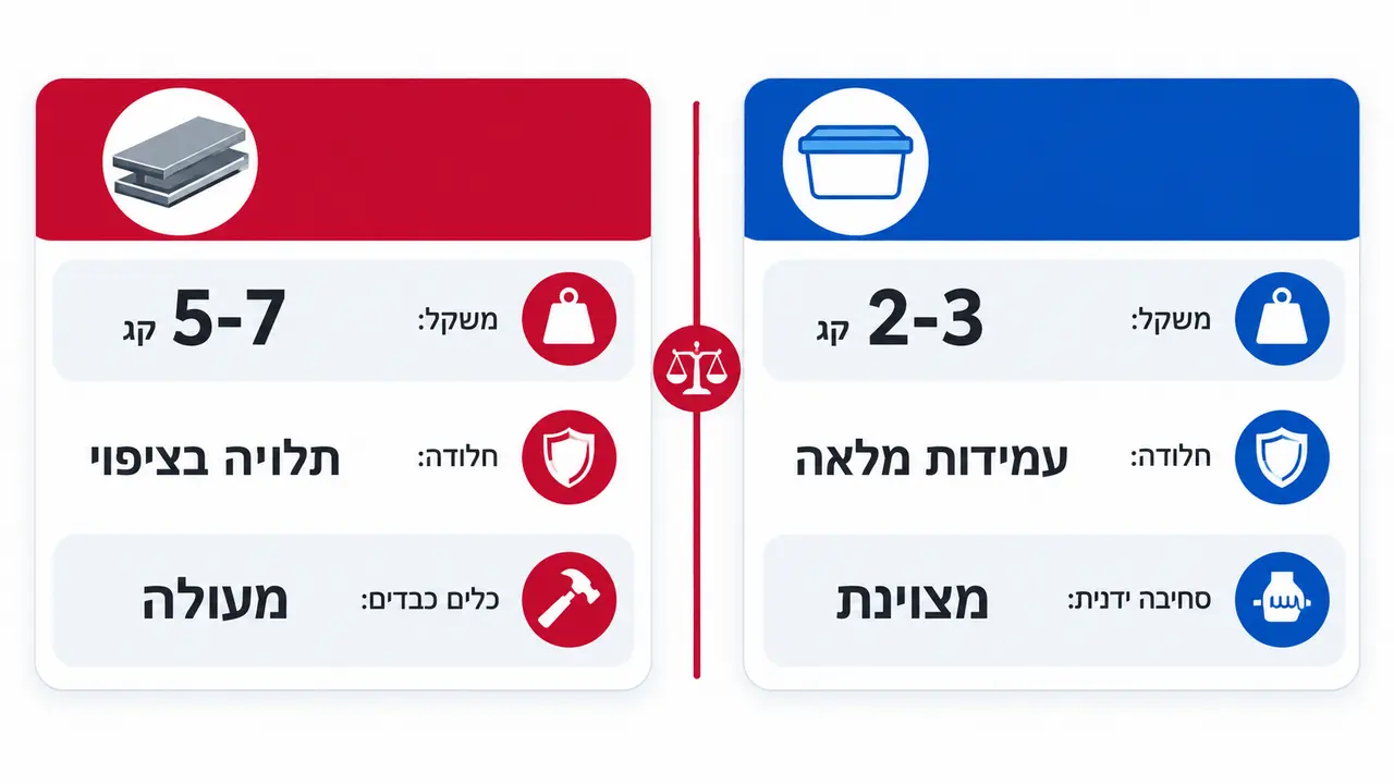 השוואה בין ארגז כלים מפלסטיק לארגז מתכת